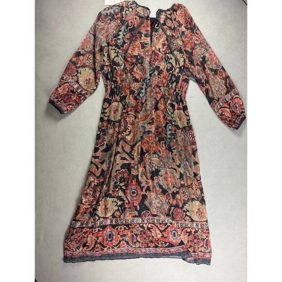 NWT ZARA MAXI PRINTED BOHEMIAN DRESS/ZARA CASUAL FORMAL DRESS FALL Size XXL - Picture 7 of 14